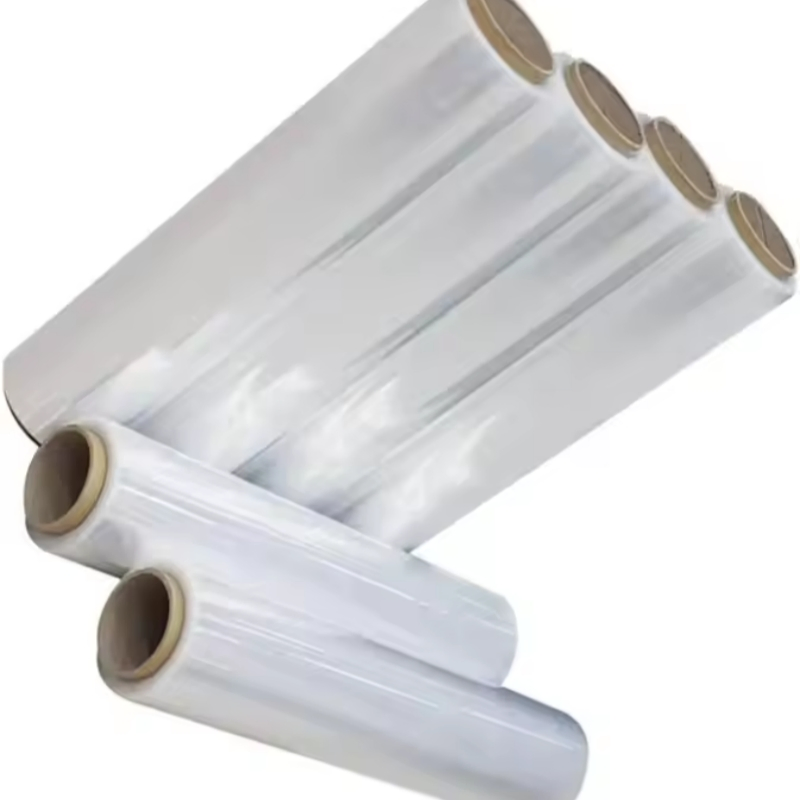 High Quality Hand Stretch Film Shrink Wrap Shipping Clear Plastic 18" X 1500 FT Transparent LLDPE Packaging Film Green Packing