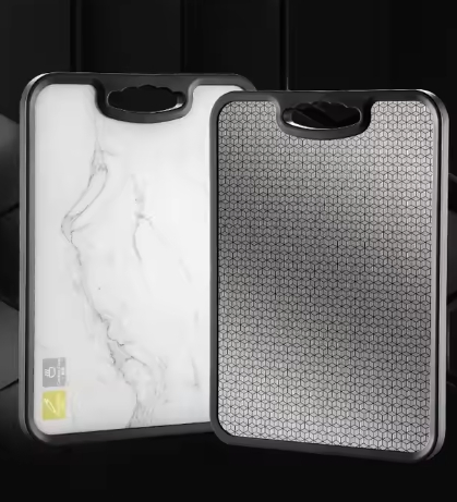 Мраморная антибактериальная разделочная доска с нержавеющей сталью