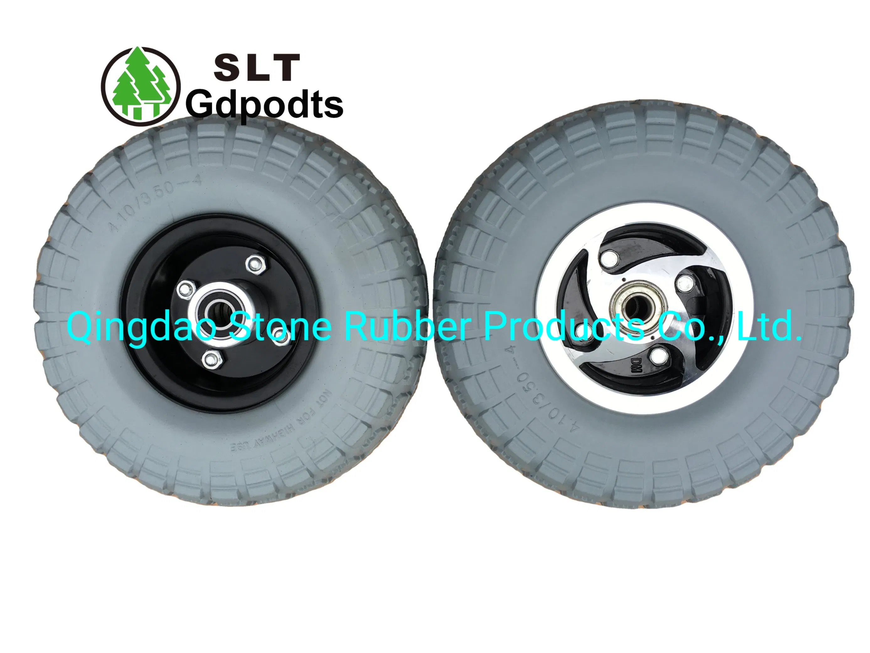 10 Inch 3.50-4 Electric Wheelchair Wheel with Aluminum Rim