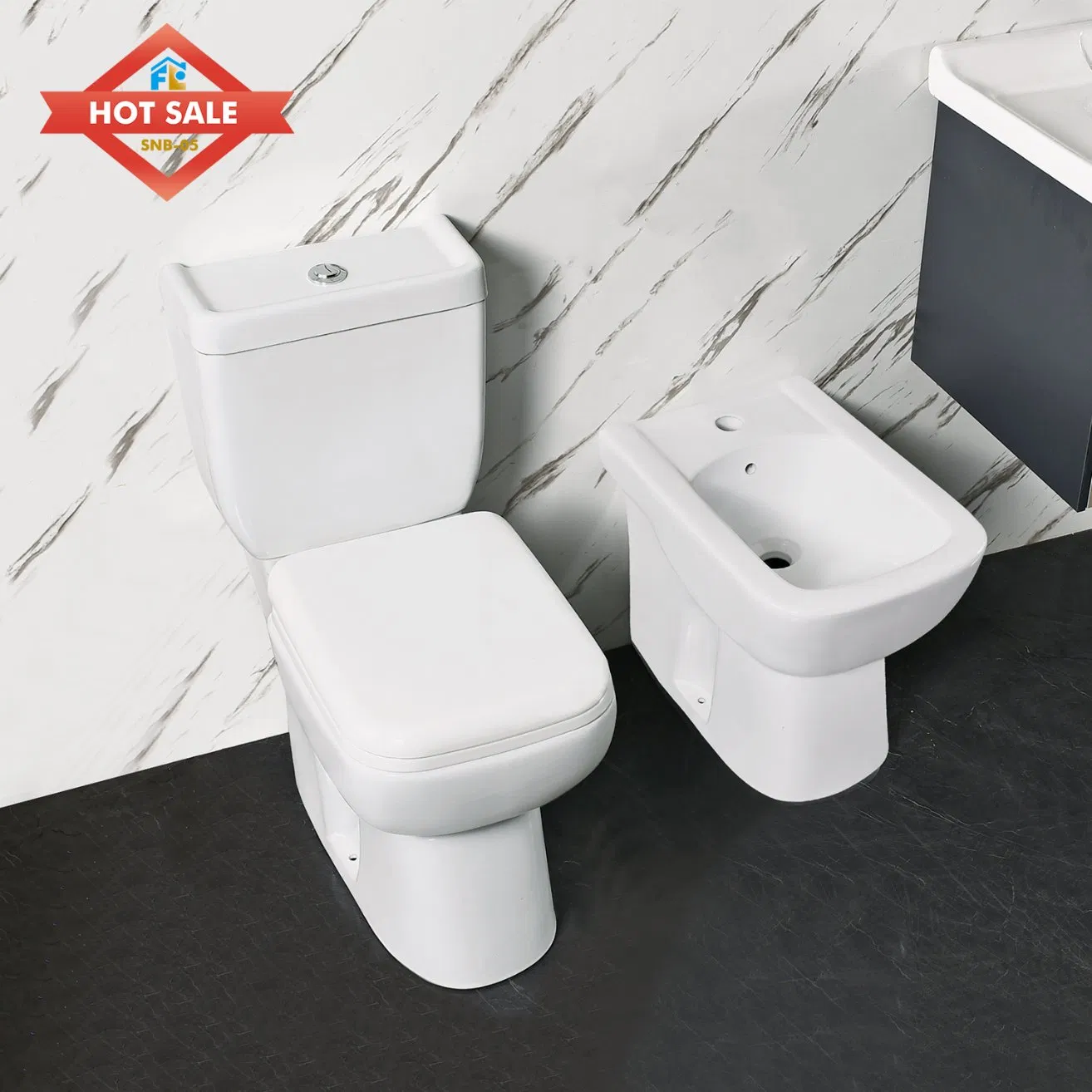 Modern Bathroom Bidet Toilet Sanitary Ware Wth Single Hole Toilet Seat Bidet