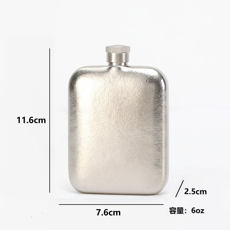 Pure Titanium Flagon 130ml/170ml Portable Whiskey Wine Bottle Metal Wine Flask