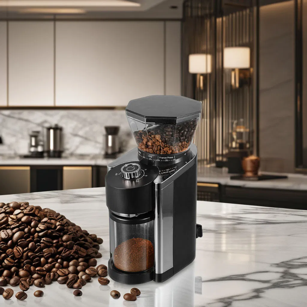 Home Stainless Steel Burr Portable Electric Conical Coffee Bean Grinder Espresso Grinder