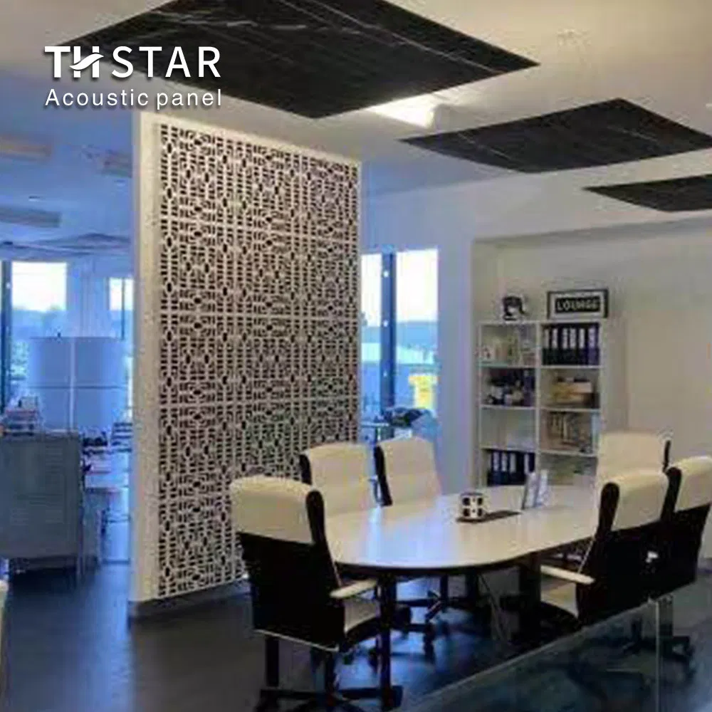 Customized Foam Acoustic Materials Wood Veneer Slat Panels