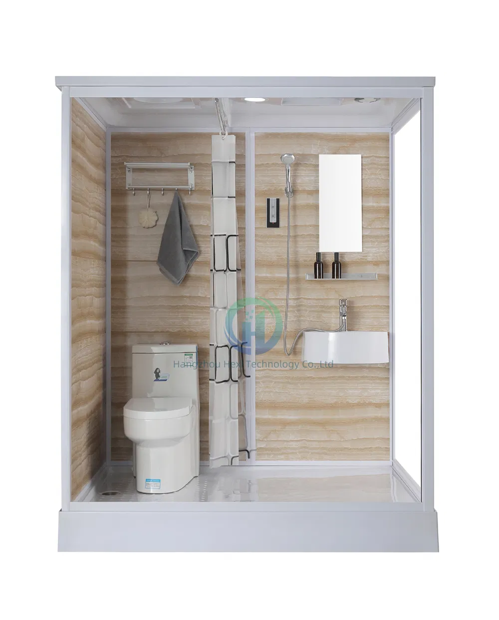 Stylish Prefab Toilet and Shower Bathroom Set for Homes