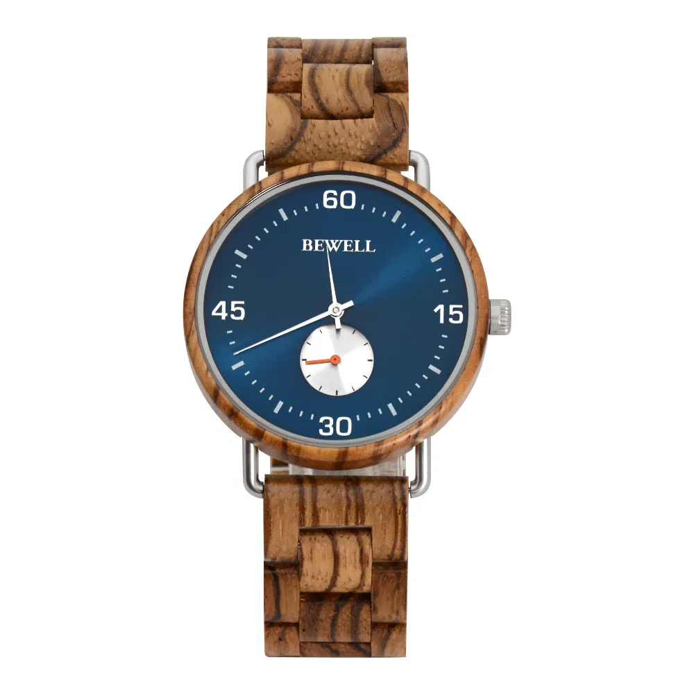 New Hot Selling Design Different Wood and Stainless Steel Case and Strap Men Wooden Wrist Watch