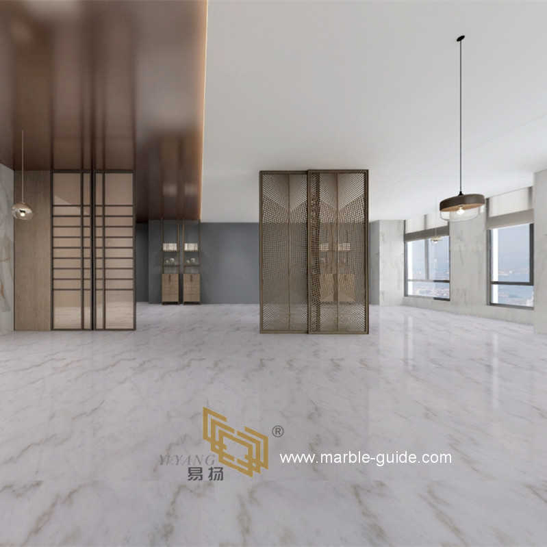 Мраморная плита Carrara White для кухни, ванной, пола