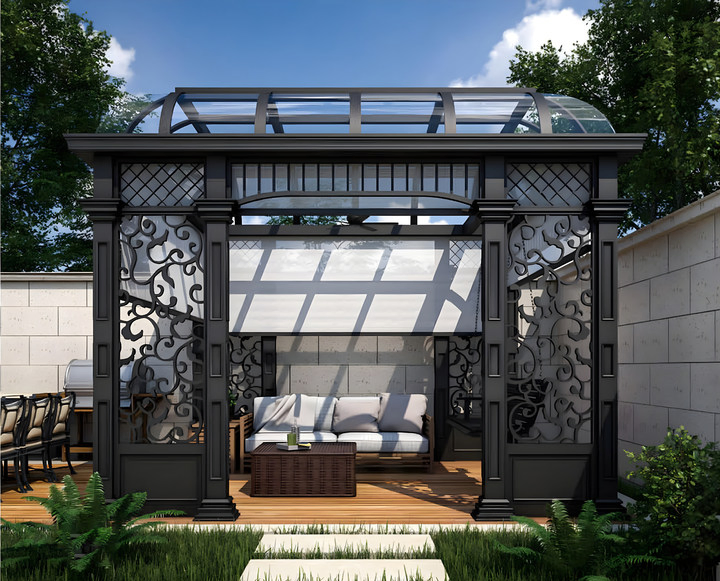 Factory Supply Stylish Sunroom for Villa with Aluminum Frame and Glass Panels