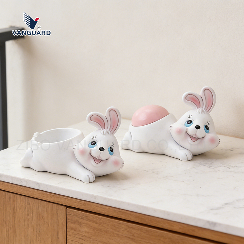 Rabbit Design Ornament Souvenir Gift Ware Custom Cute Resin Statue for Home Decoration