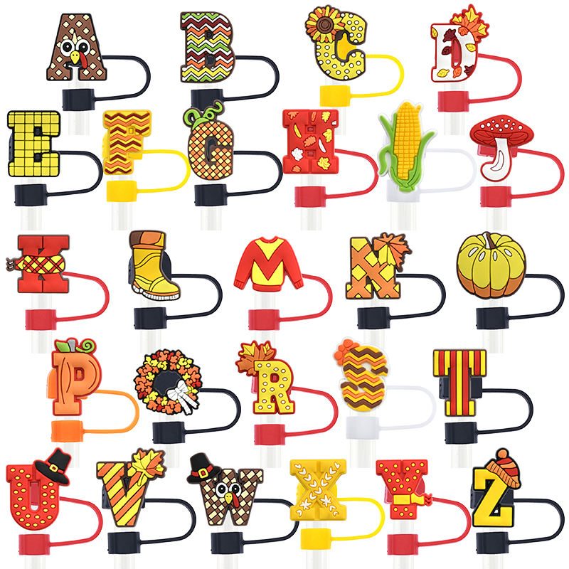 Adorable Pumpkin Straw Toppers Perfect for Autumn Gatherings