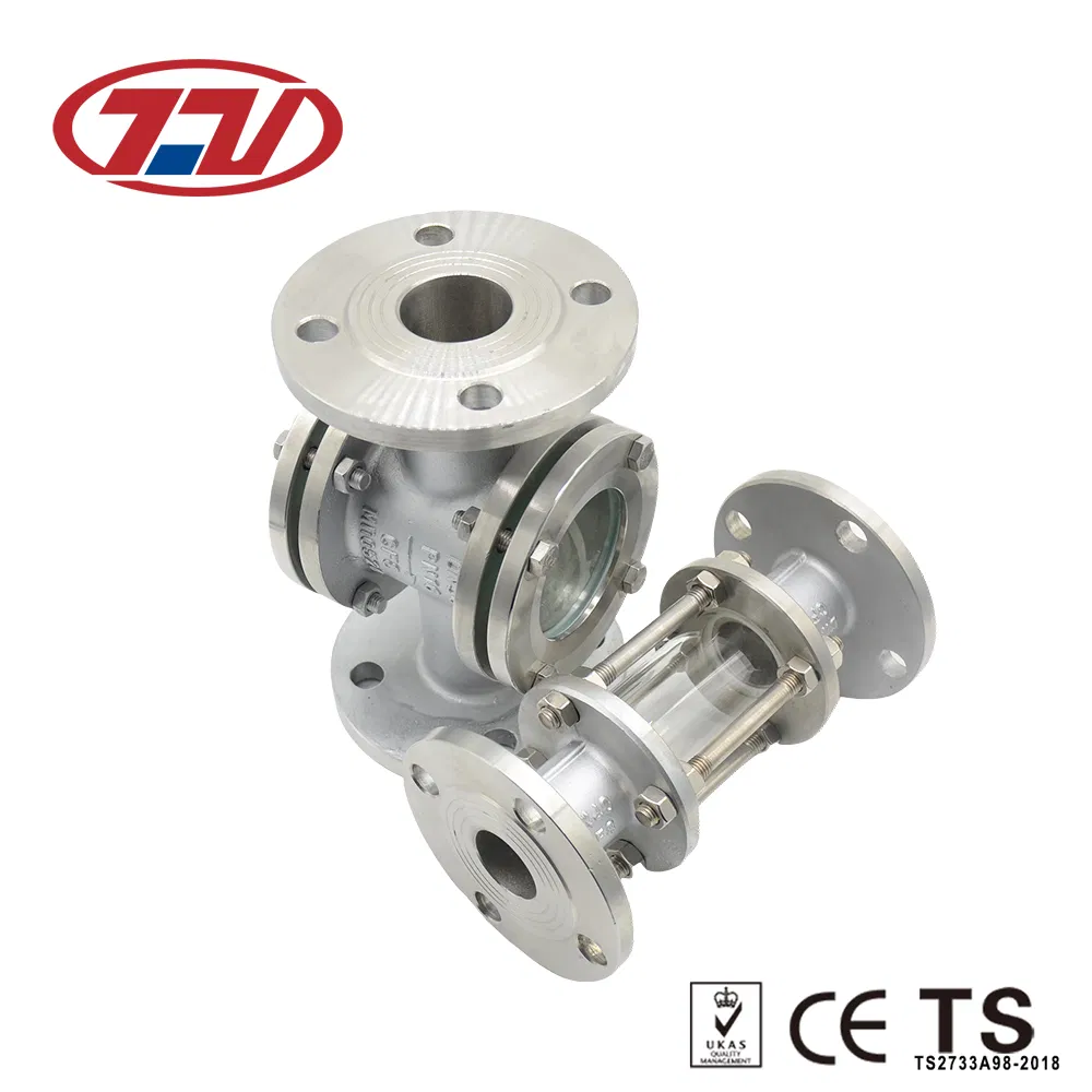 Stainless Steel Tubular Cross Type Corrosion Resistant Flange Sight Glass