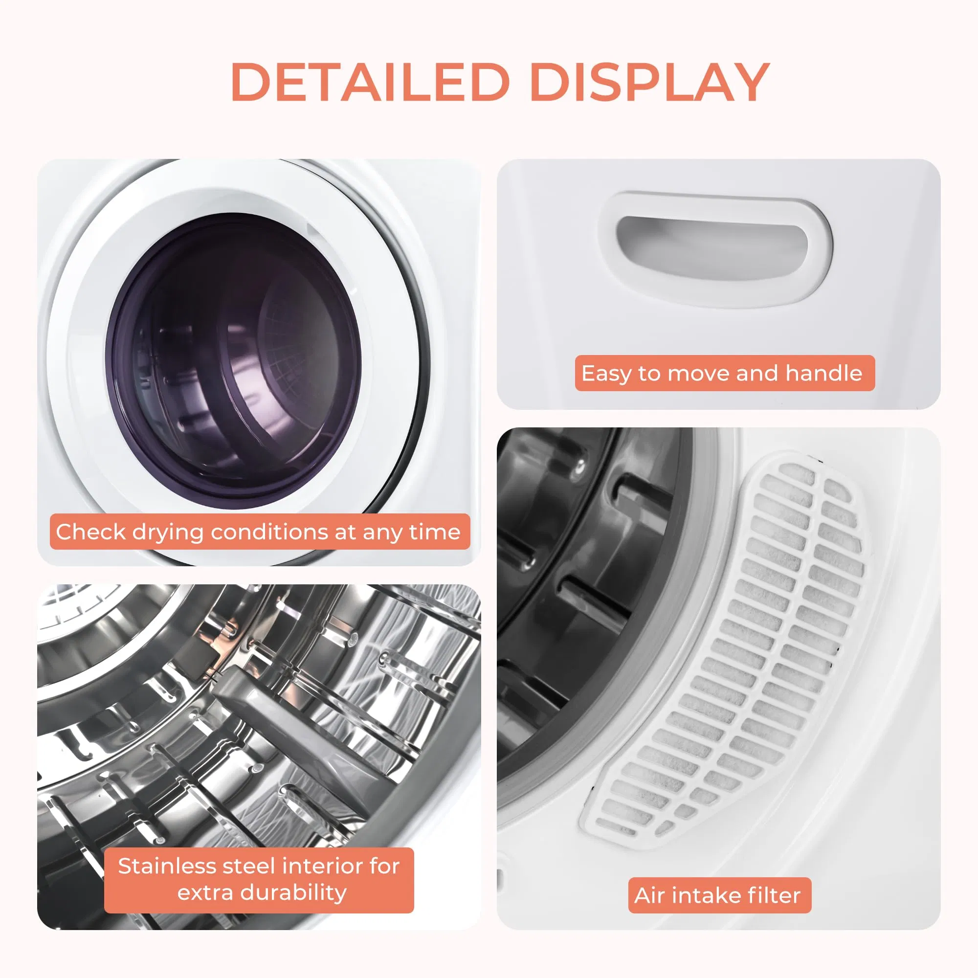 Space Saving Compact Dryer with High-Performance Stainless Steel Build