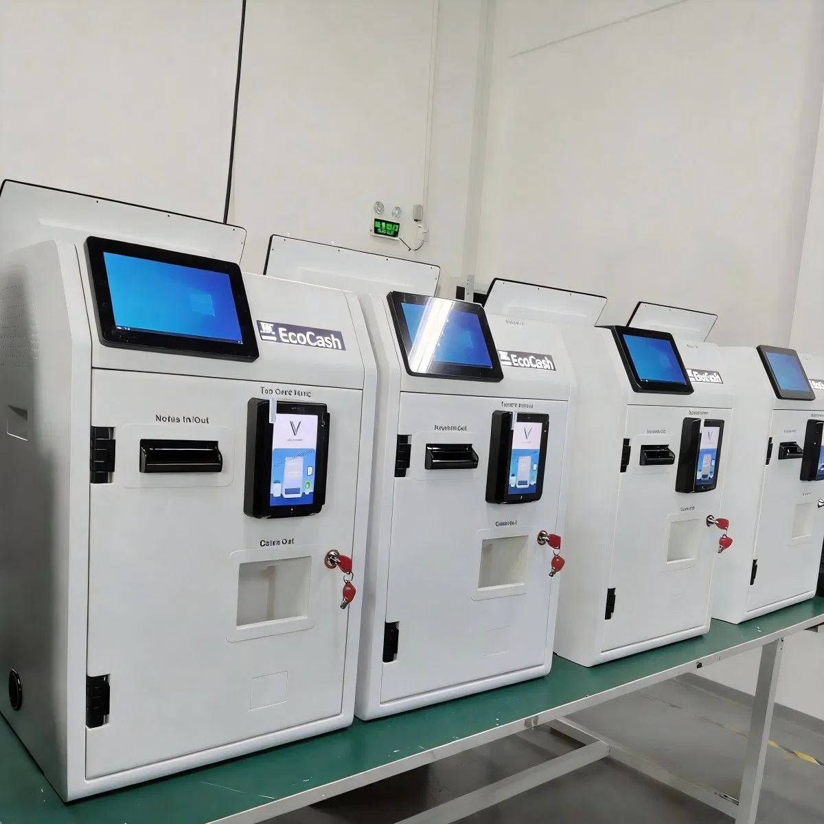 Automatic Payment Machines 15.6" Touch Screen 10" Display Banknote Coin Recycler Smart Cash Management Machine with Printer