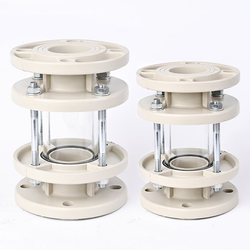 Made in China Customizable High Performance Multi-Functional Durable Pph Flange Sight Glass for Water Supply and Industrial Pipeline