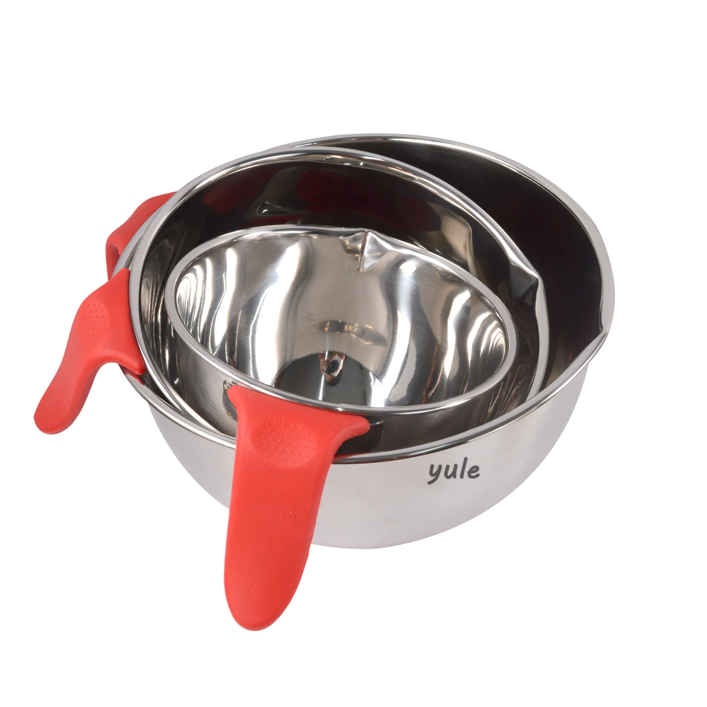 China Supplier Non-Slip Silicone Bottom Mixing Bowl Stainless Steel Mixing Bowl with Lid