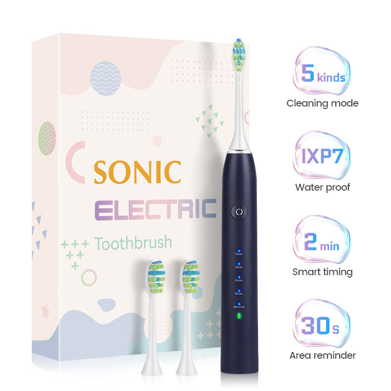 OEM Three Bristle Wireless Electric Toothbrush Waterproof for Adults Travel