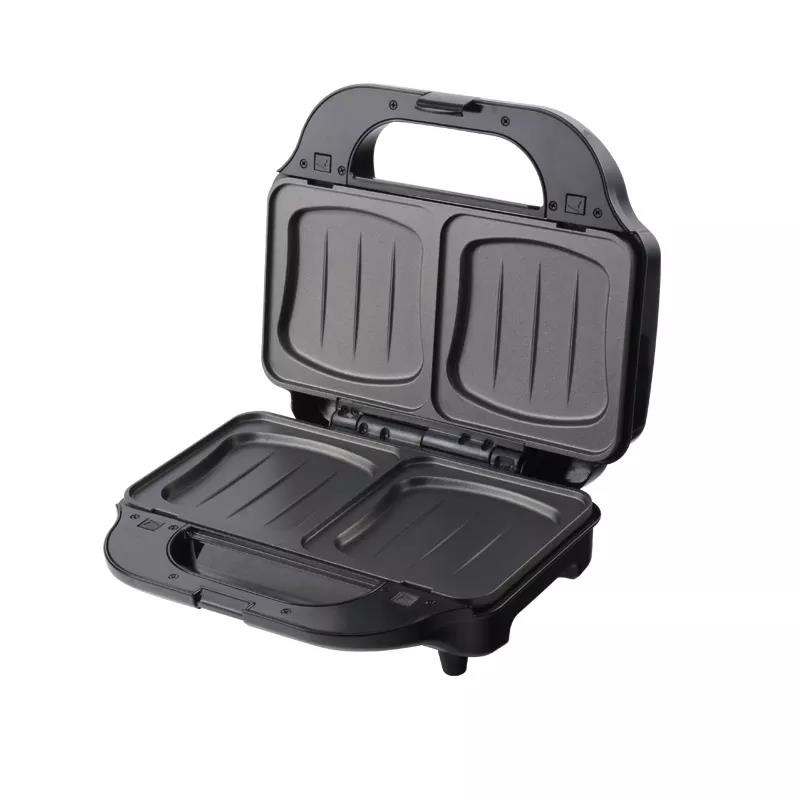 750W Detachable Plate Sandwich Maker Two Slice Waffle Maker Stainless Steel