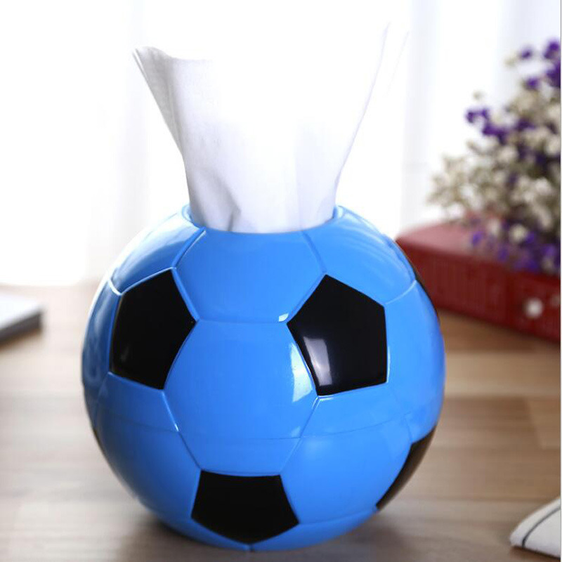 Tissue Holder Paper Pumping Box Tissue Box Paper Pot for Home Office Car Tissue Holder Creative Round Football Shape Roll Bl11988
