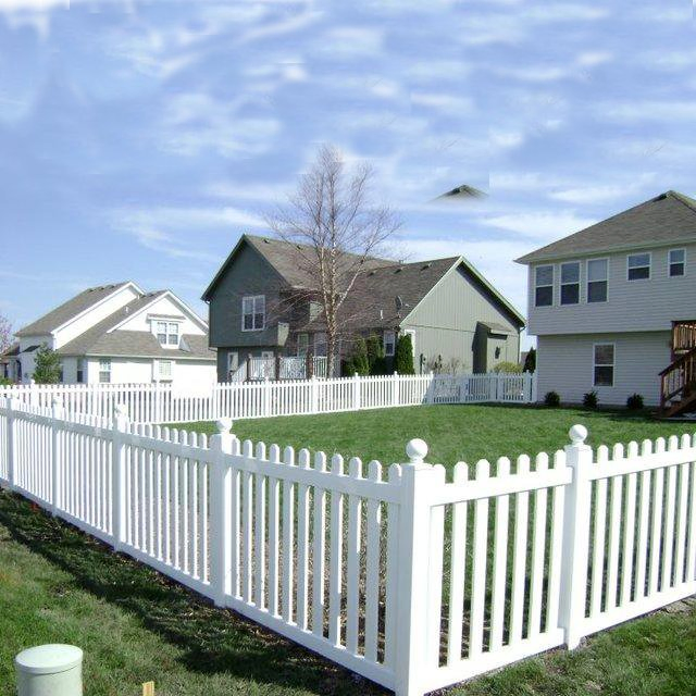 PVC Vinyl Picket Fence for Home and Garden, Picket Garden Fence