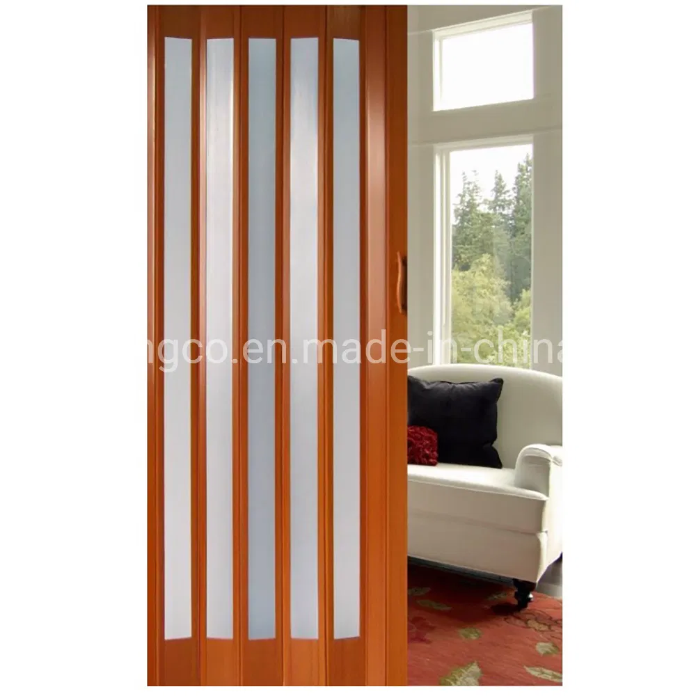 PVC Toilet Interior Folding Door Plastic Accordion PVC Material Door