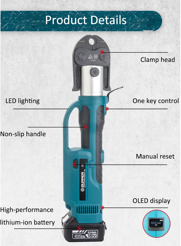 Stainless Steel Pipe Hydraulic Tools for Plumbing Equipment