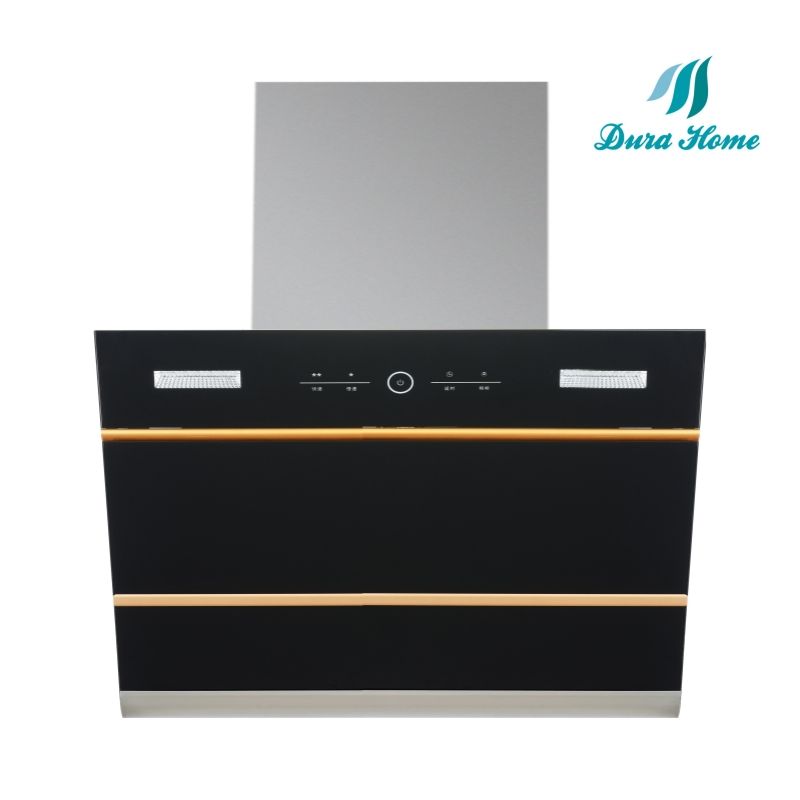 Contemporary Kitchen Hood - Golden Cooker Hood with Remote Control Options Range Hood Kitchen Chimney