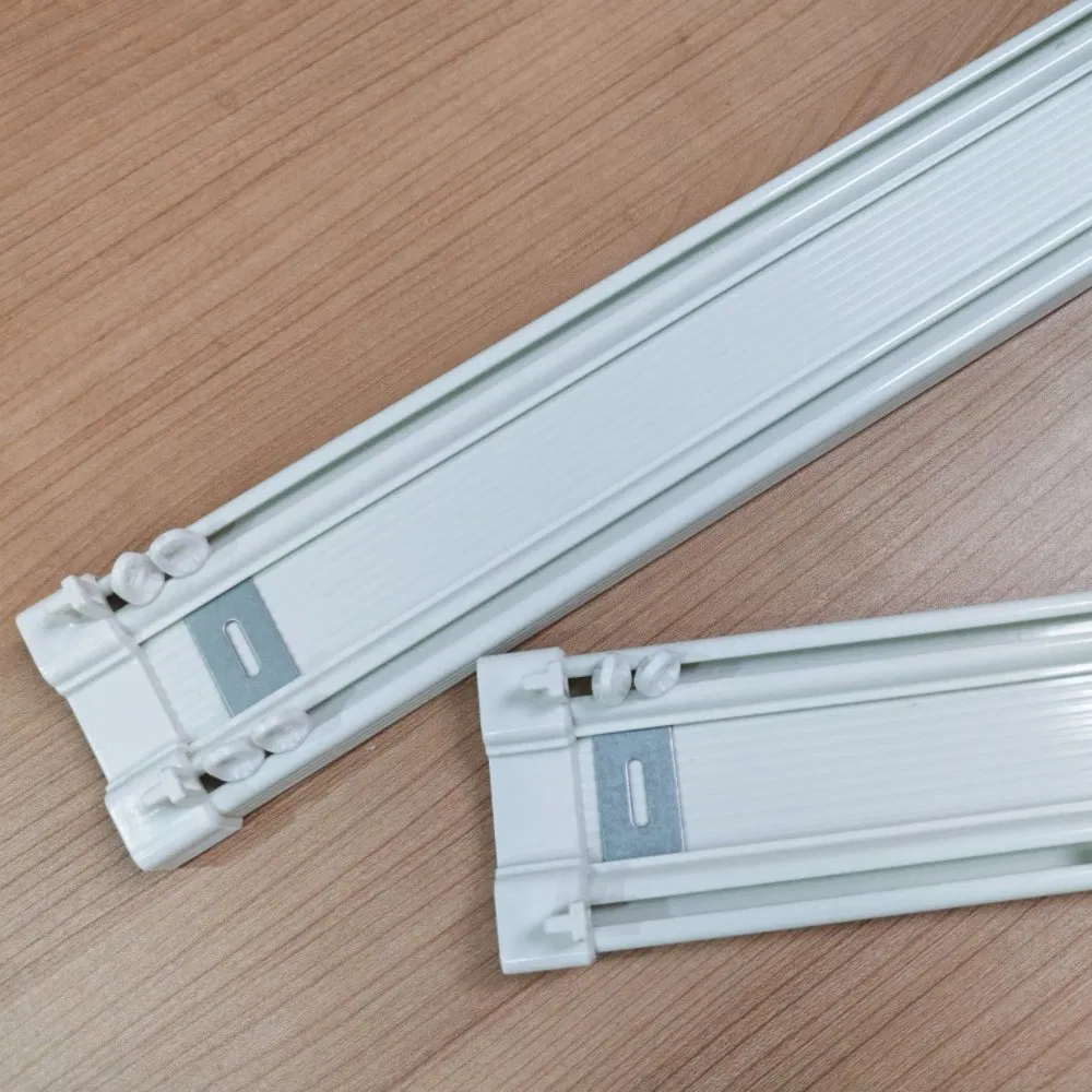 Plastic PVC Hospital Project Double Rail Indoors Curtain Rail Window Curtain Track