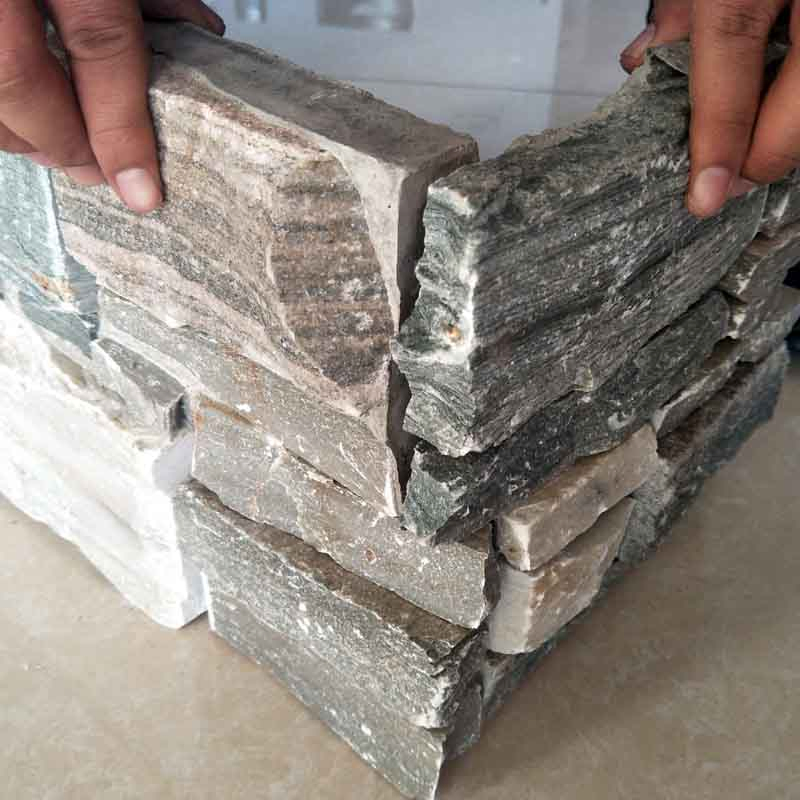 SMC-Cc239 Green Quartz Cemetn Back Ledge Stone