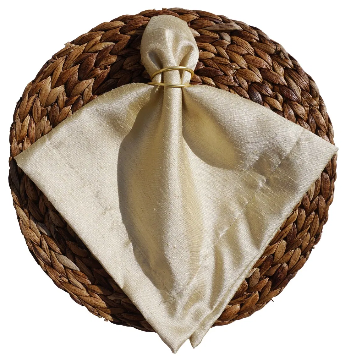 Glow Luxurious Slub Satin Fabric Collection for Table Lined Napkins