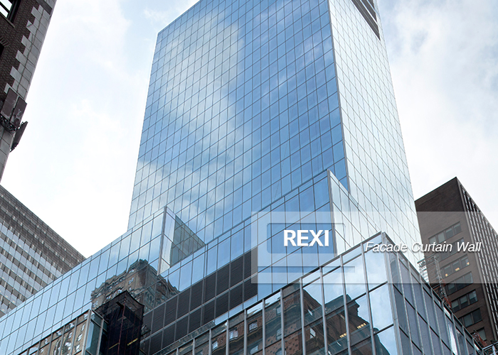 Aluminium Glass Building Facade System Price Aluminum Glazed Curtain Wall Cost per m2 square meter foot