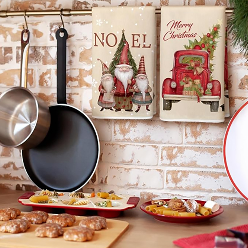 Wholesale Christmas 100% Cotton Highly Absorbent Dish Towels