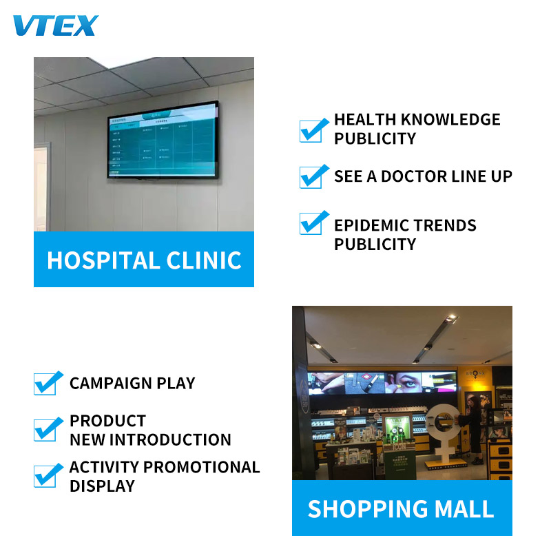 Restaurant Fast Food Wall Mount 4K Digit Signag Indoor Android Advertising Screen Menu Board LCD Digital Signage and Displays