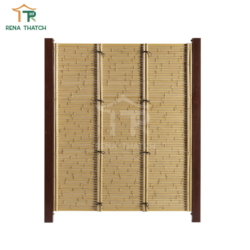 Wholesale Manmade Tonkin Synthetic Bamboo Covering Fence Artificial Bamboo Screening Cladding Plastic Bamboo Fence Roll