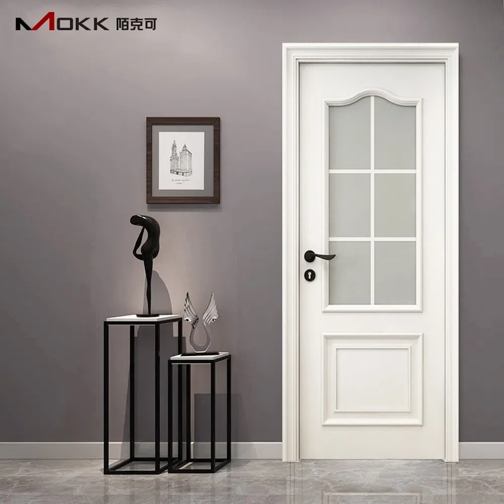 Multiple Colors OEM ODM Custom Furniture Interior Paint Solid Wooden Door Use for Hotels, Apartments, Villas Renovation Composite Paint Door PVC Door