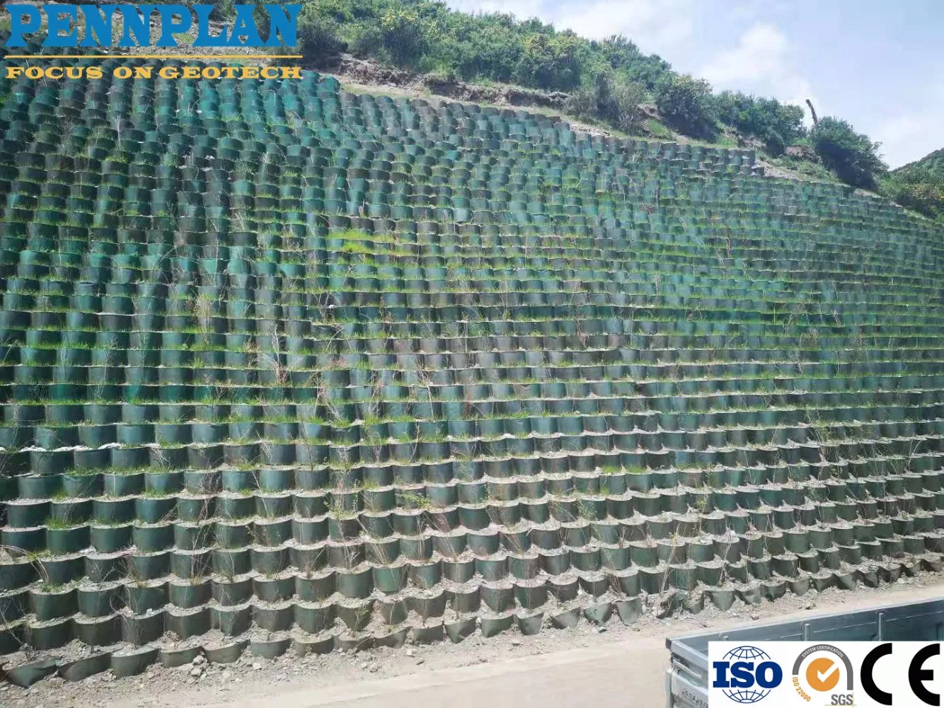 Geocell Ground Reinforcement Cellular for Slope Protection