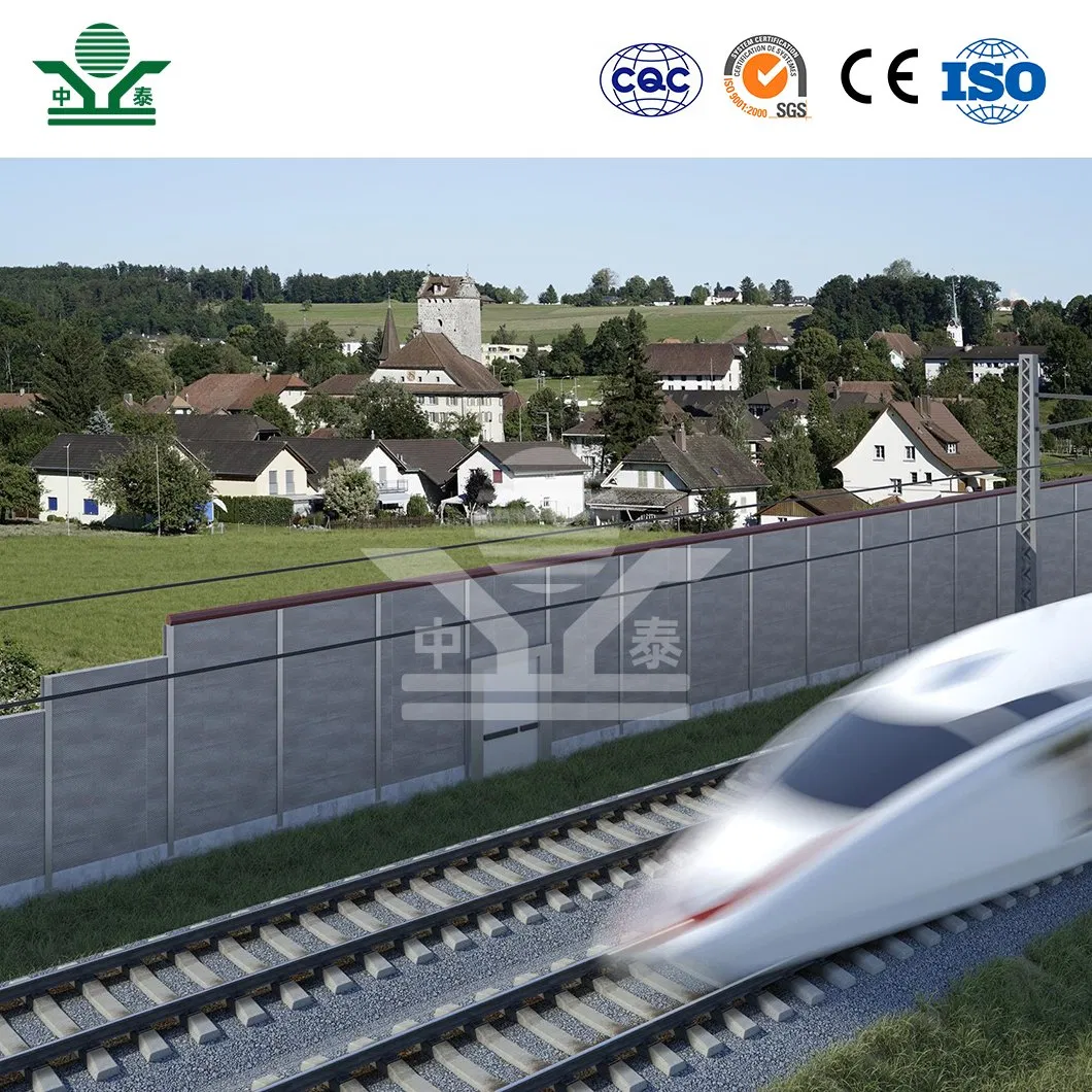 Zhongtai Road Noise Fence China Manufacturing Exterior Sound Barrier Fence 5+5 Tempered Glass Material High-Speed Railway Environment Barrier