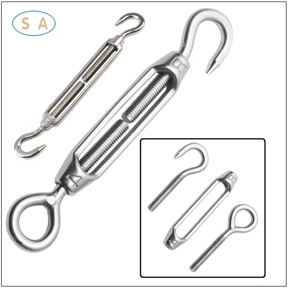 DIN1480 Stainless Steel 20mm Screw Turnbuckles with Hook and Eye