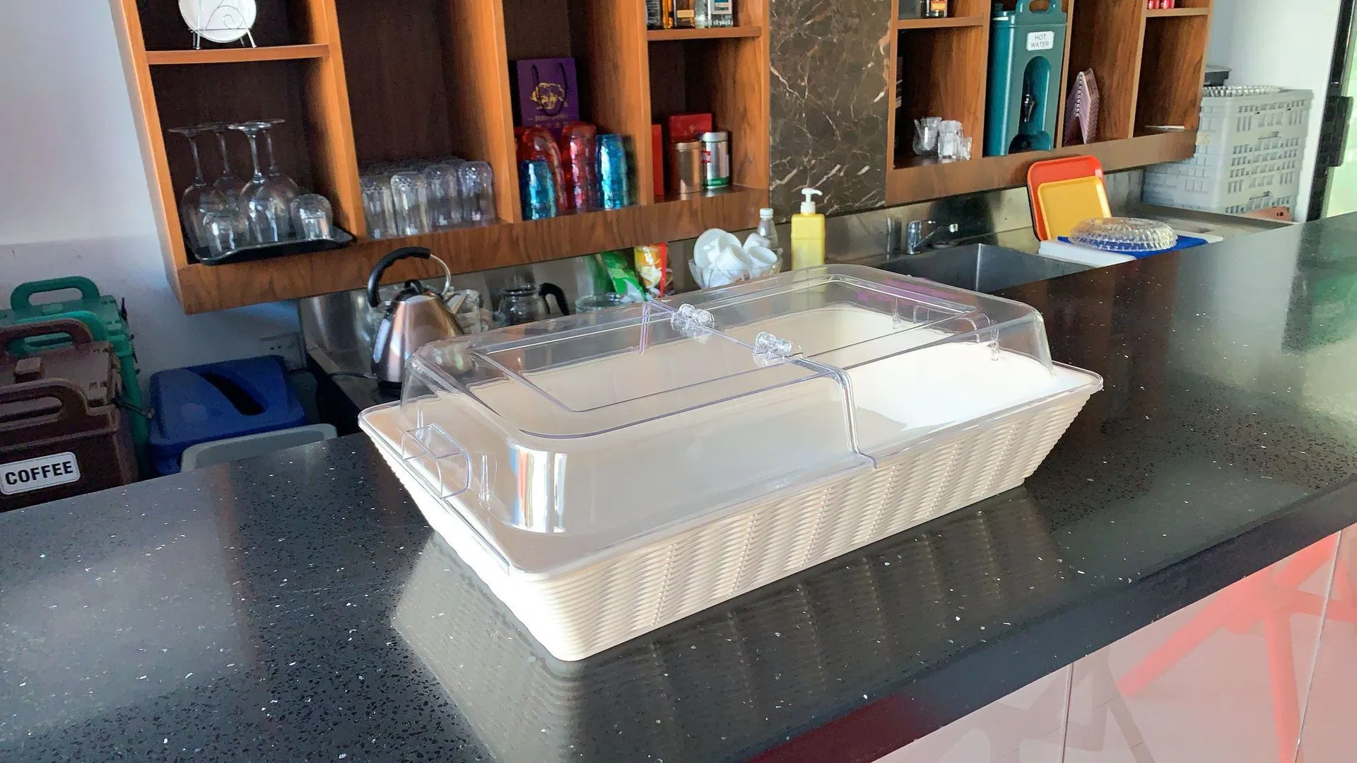 Wholesale Kitchen Round Bread Rattan Basket with Cover for Food