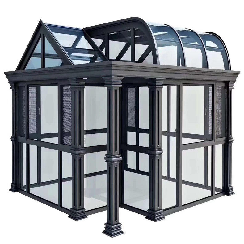 Contemporary Modern Design Aluminum Frame Patio Glass 4 Season Sunroom Houses