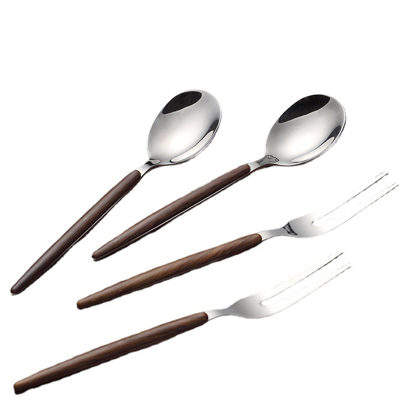 304 Stainless Steel Set Home Dessert Spoon Fork Western Food Cutlery