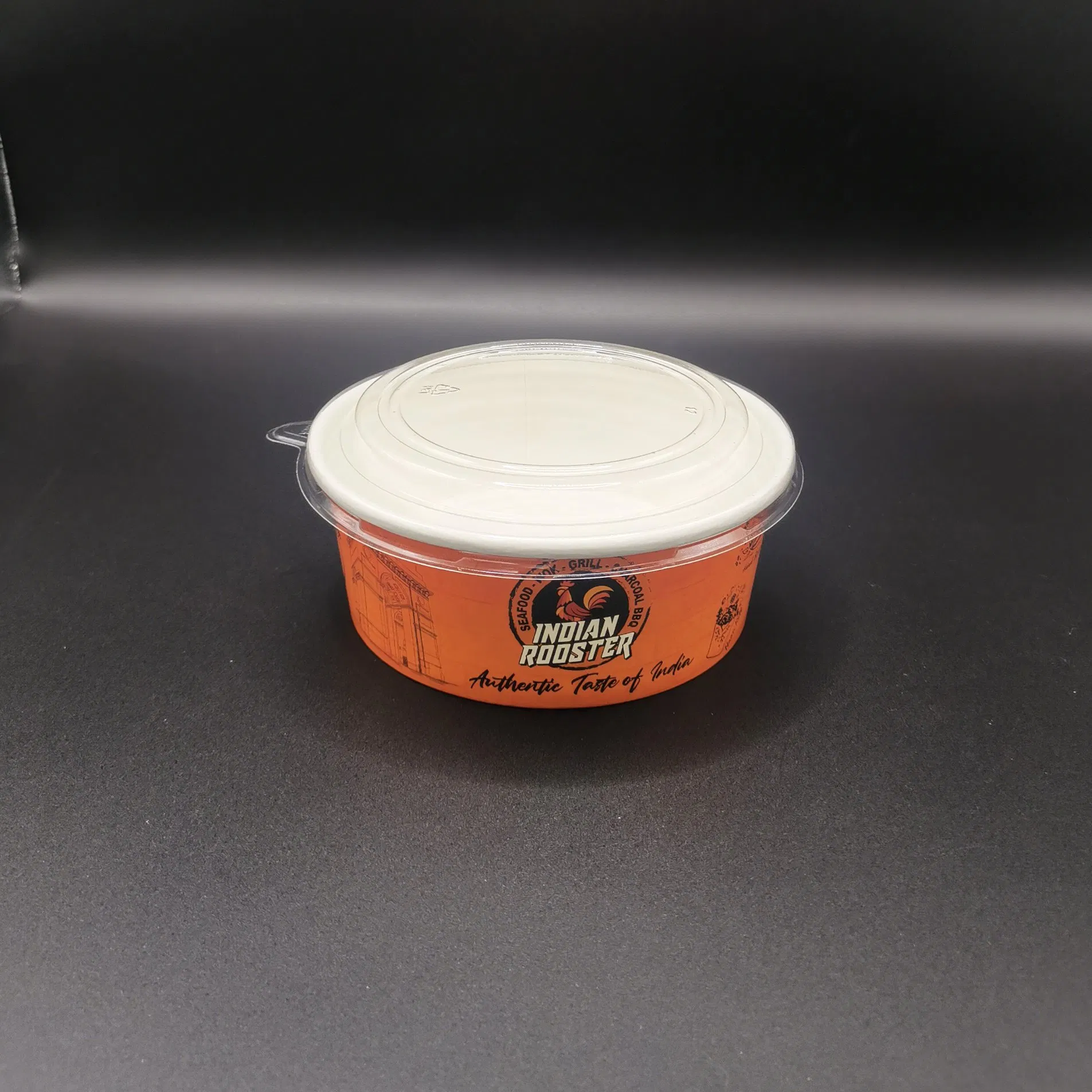 Wholesale Oil Resistant 500ml 750ml 1000ml Food Packing Lunch Takeaway Containers Disposable Round Kraft Salad Paper Bowl with Lid