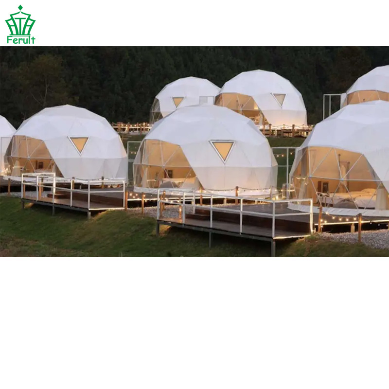6m Waterproof PVC Geodesic Dome Glamping Tent for Outdoor Restaurants
