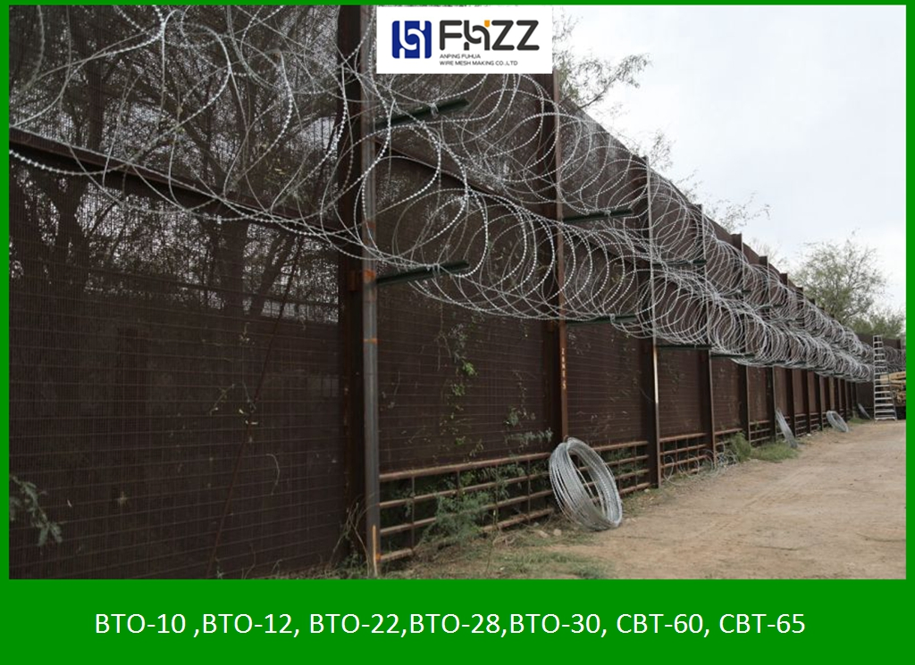 Galvanized Steel Blade Razor Barbed Wire Fencing