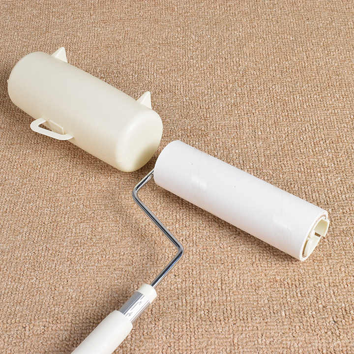 Portable Extension Link Roller Mop Household Manual Sticky Lint Roller Head Mop of Carpet Floor Removable Roller