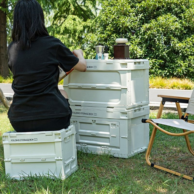 Camping Outdoor Car Folding Plastic Storage Box Collapsible Storage Bin Boxes