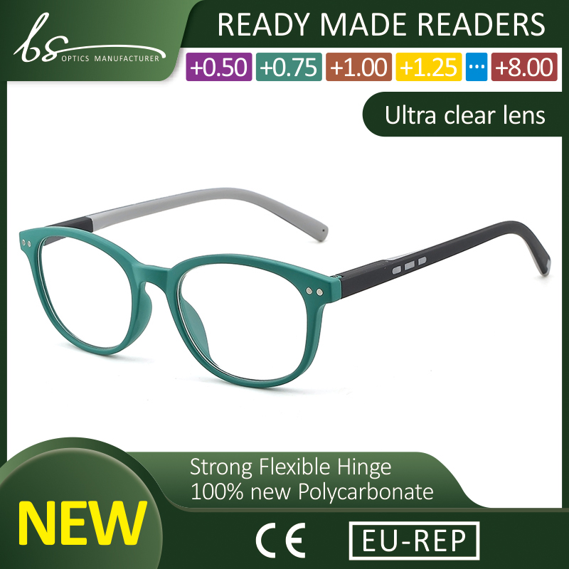 New Arrival CE Multi Colors Round Frame Blue Light Cheap Best Reading Glasses Strength for Men Women