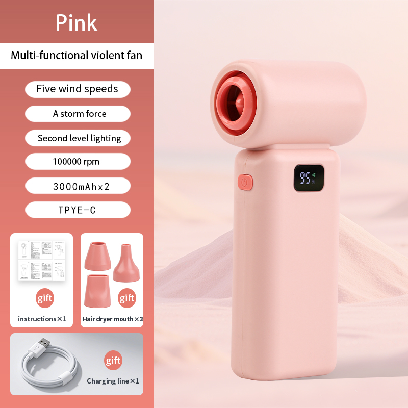 Portable Mini Electric Turbo Fan with Super Speed for Multiple Uses