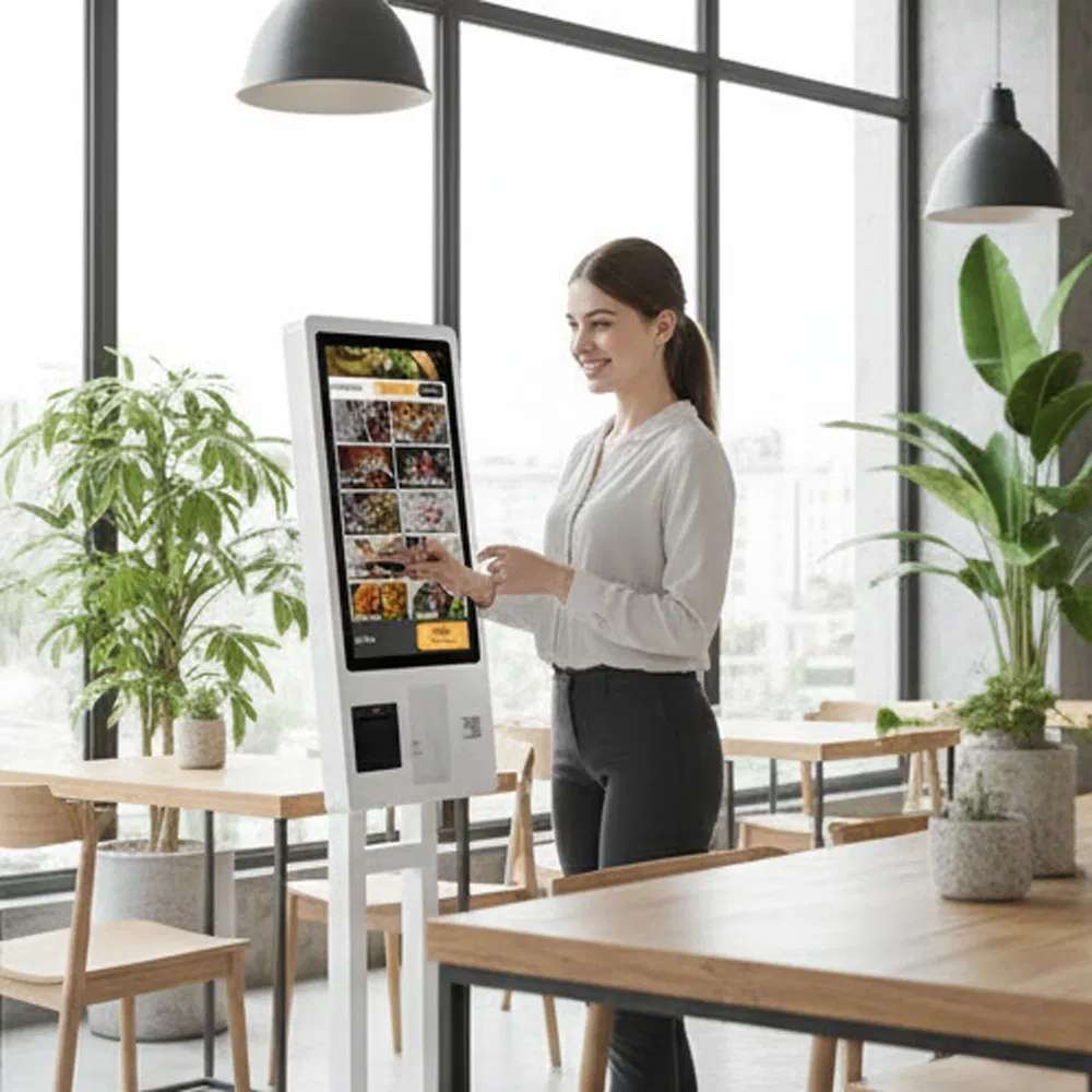 Киоск самообслуживания для фастфуда с принтером