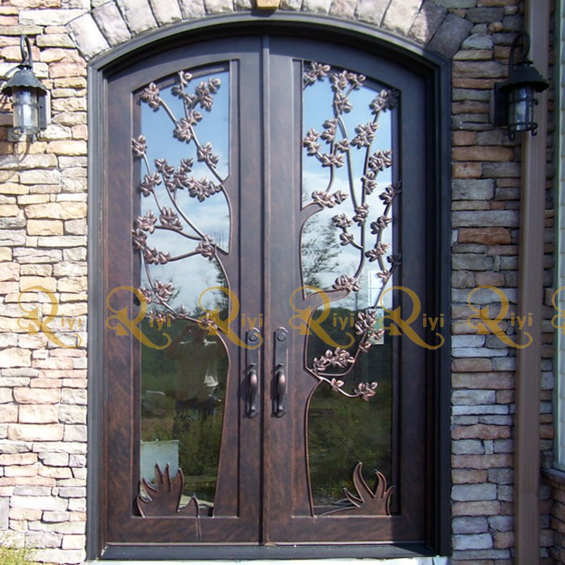 High Quality Safety Iron Main Door Design Single Entrance Front Iron Door