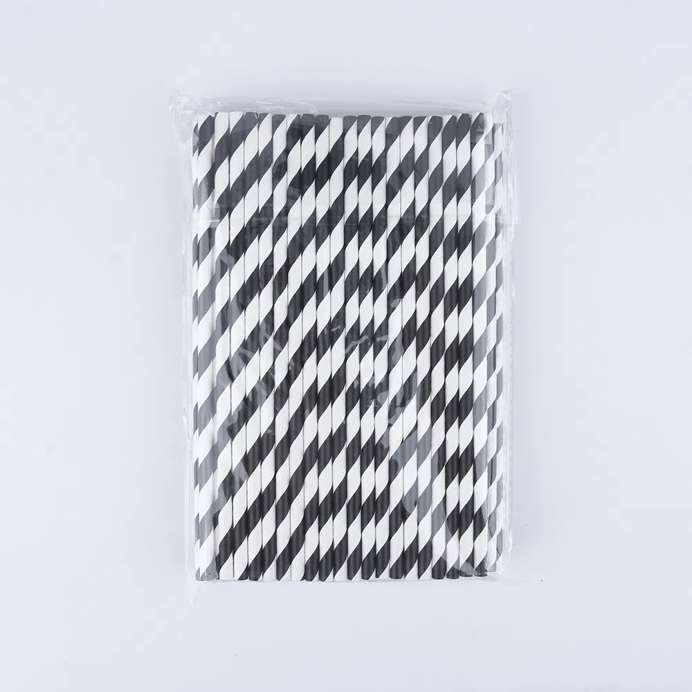 Customized Food Grade Disposable Paper Drinking Straws