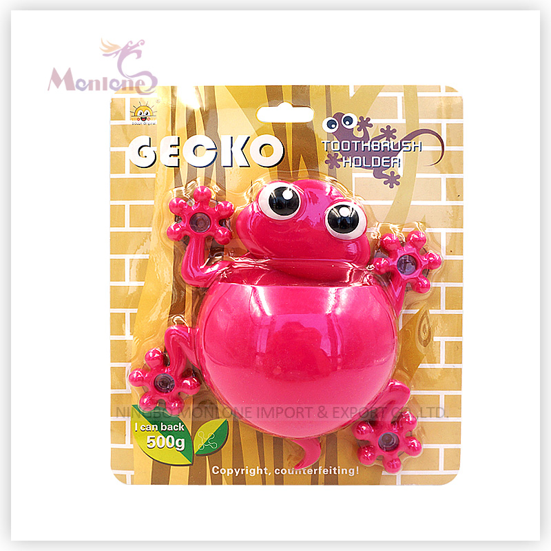 Bathroom Accessories Kids Animal Toothbrush Holder with Sucker (gecko-shaped)